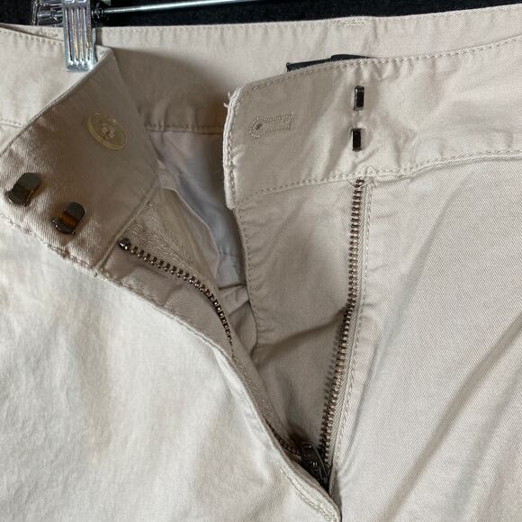 Ann Taylor Womens Pants Tan Cropped Capris Workwear Khakis Stretch 8 - Picture 6 of 12